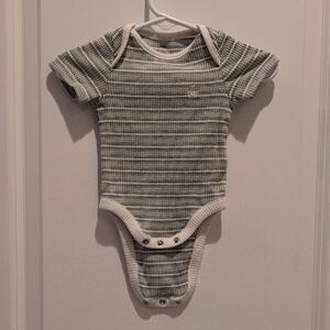 GAP Black and White Striped Baby Bodysuit